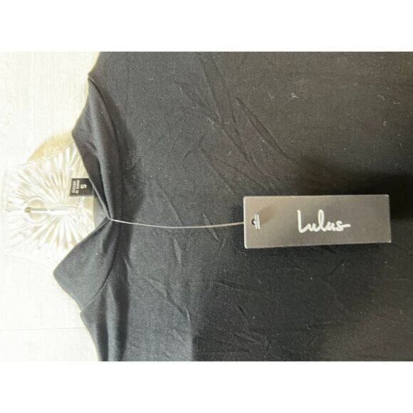 LULUS Mock Base Layer Long Sleeve Layer Tops Black sMALL - Picture 5 of 5